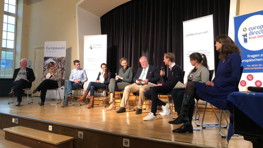 Podiumsdiskussion im Ev. Stiftischen Gymnasium Podiumsdiskussion im Ev. Stiftischen Gymnasium
