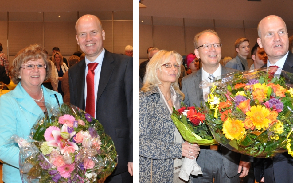 Blumen für die Landtagsmitglieder: Ralph Brinkhaus mit Ursula Doppmeier (l.) und André und Monika Kuper (r.). Blumen für die Landtagsmitglieder: Ralph Brinkhaus mit Ursula Doppmeier (l.) und André und Monika Kuper (r.).