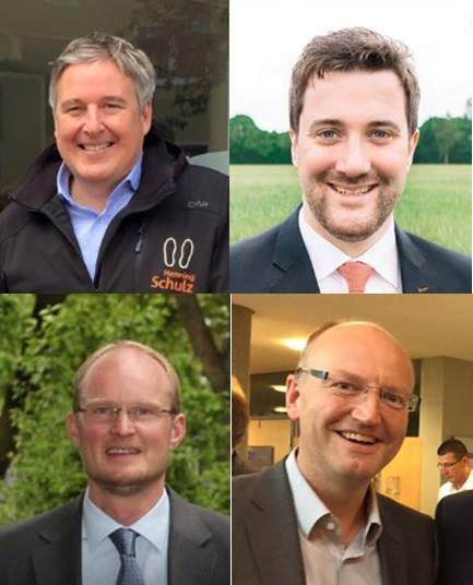 Die CDU-Bürgermeister-Kandidaten Henning Schulz, Marco Diethelm, Jan Brüggeshemke, Michael Esken